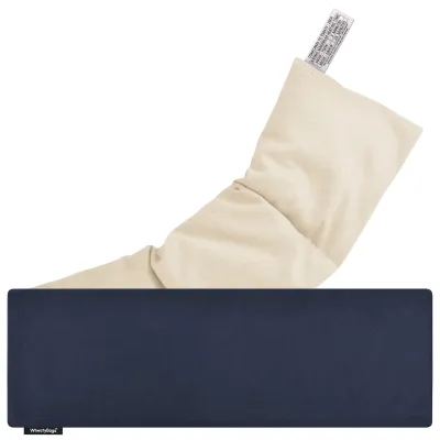 (49cm x 15cm) - Navy Blue Cotton Fabric with Removable Cover (Personalised with Text)