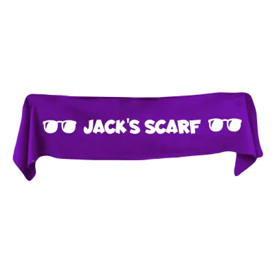 Medium (100cm x 20cm) with Sunglasses Theme - Purple Fleece Fabric (Personalised with Text)