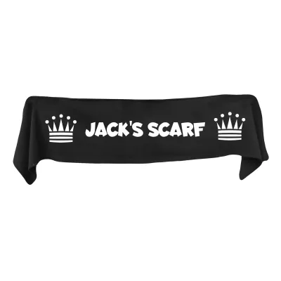 Medium (100cm x 20cm) with Princess Theme - Black Fleece Fabric (Personalised with Text)