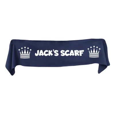 Medium (100cm x 20cm) with Princess Theme - Navy Blue Fleece Fabric (Personalised with Text)