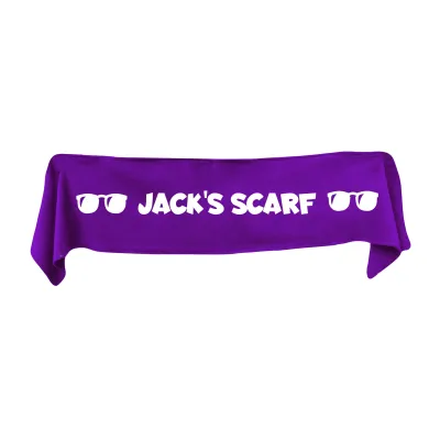 Small (75cm x 15cm) with Sunglasses Theme - Purple Fleece Fabric (Personalised with Text)