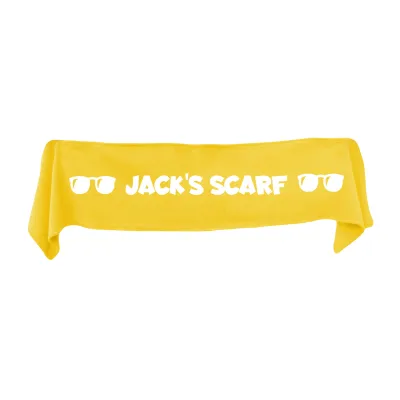 Small (75cm x 15cm) with Sunglasses Theme - Yellow Fleece Fabric (Personalised with Text)