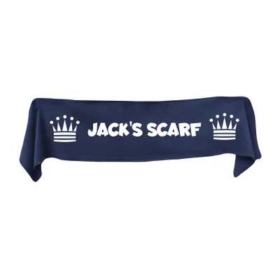 Small (75cm x 15cm) with Princess Theme - Navy Blue Fleece Fabric (Personalised with Text)
