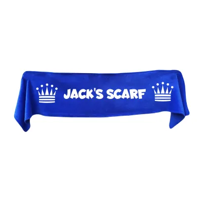 Small (75cm x 15cm) with Princess Theme - Royal Blue Fleece Fabric (Personalised with Text)