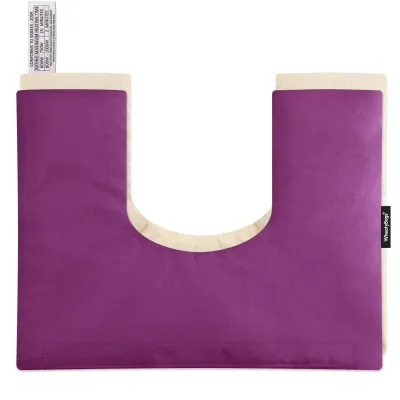 (37cm x 27cm) - Purple Cotton Fabric with Removable Cover (Personalised with Text)
