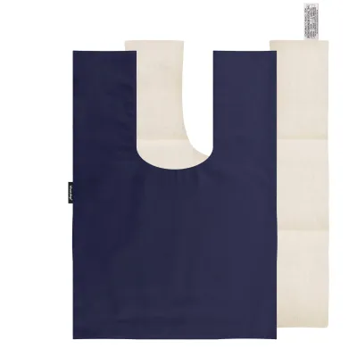 (48cm x 33cm) - Navy Blue Cotton Fabric with Removable Cover (Personalised with Text)