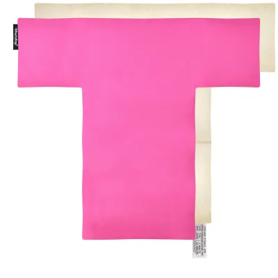 (43cm x 39cm with 3 Compartments) - Hot Pink Cotton Fabric with Removable Cover (Personalised with Text)