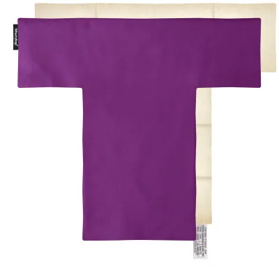 (43cm x 39cm with 6 Compartments) - Purple Cotton Fabric with Removable Cover (Personalised with Text)