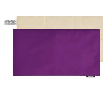 (47cm x 22cm) - Purple Cotton Fabric with Removable Cover