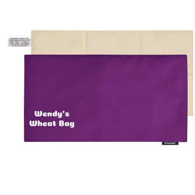 (47cm x 22cm) - Purple Cotton Fabric with Removable Cover (Personalised with Text)