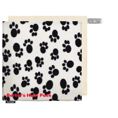 (34cm) - Paws Fleece Fabric and Removable Cover (Personalised with Text)