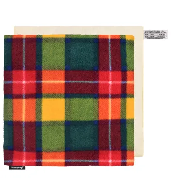 (34cm) - Tartan Fleece Fabric and Removable Cover