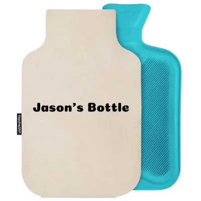 2 Litre - Natural Organic Cotton with Removable Cover (Personalised with Text)