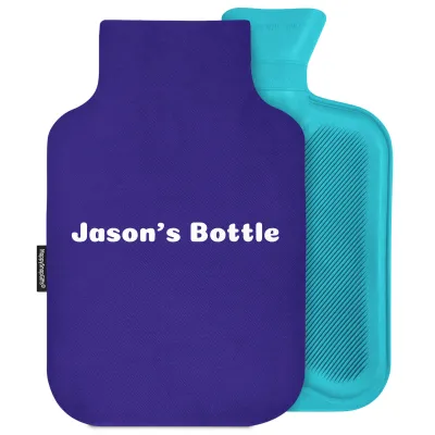 2 Litre - Royal Blue Cotton Fabric with Removable Cover (Personalised with Text)