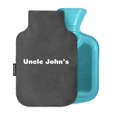 800ml - Grey Fleece Fabric with Removable Cover (Personalised with Text)