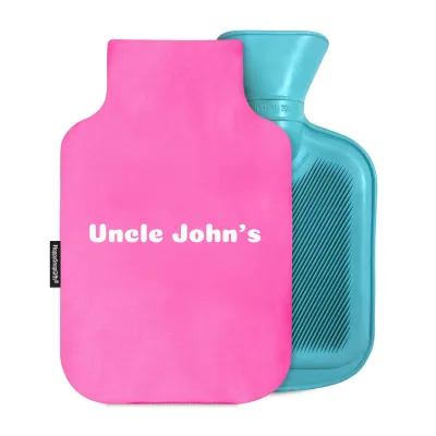 800ml - Hot Pink Cotton Fabric with Removable Cover (Personalised with Text)