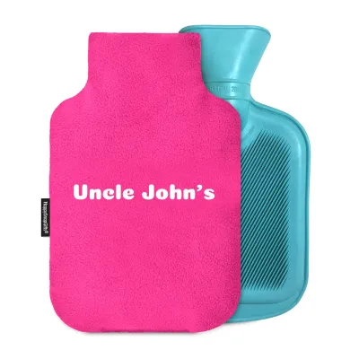 800ml - Hot Pink (Fuchsia) Fleece Fabric with Removable Cover (Personalised with Text)