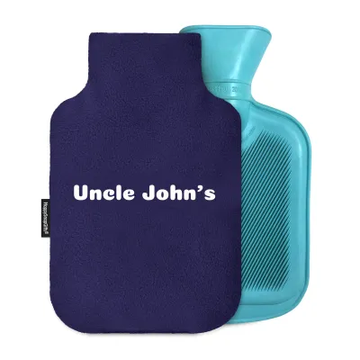 800ml - Navy Blue Fleece Fabric with Removable Cover (Personalised with Text)