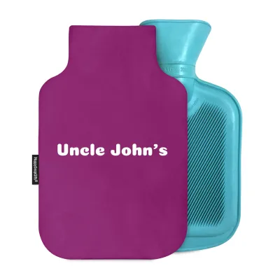 800ml - Purple Cotton Fabric with Removable Cover (Personalised with Text)