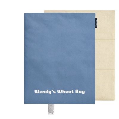40cm x 30cm (3 Compartments) - Gothic Blue Luxury Cotton Fabric Scented (Organic Lavender Buds) Removable Cover (Personalised with Text)