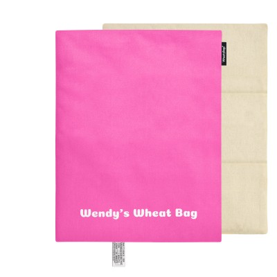 40cm x 30cm (3 Compartments) - Hot Pink Cotton Fabric Scented (Organic Lavender Buds) Removable Cover (Personalised with Text)
