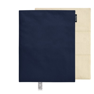 40cm x 30cm (3 Compartments) - Navy Blue Cotton Fabric Scented (Organic Lavender Buds) Removable Cover