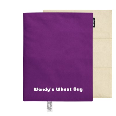 40cm x 30cm (3 Compartments) - Purple Cotton Fabric Removable Cover (Personalised with Text)