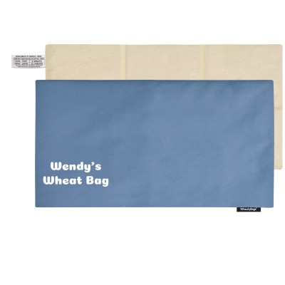 (47cm x 22cm) - Gothic Blue Luxury Cotton Fabric Scented (Organic Lavender Buds) Removable Cover (Personalised with Text)