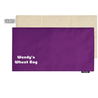(47cm x 22cm) - Purple Cotton Fabric Removable Cover (Personalised with Text)