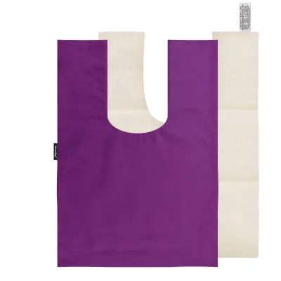 (48cm x 33cm) - Purple Cotton Fabric with Removable Cover (Personalised with Text)