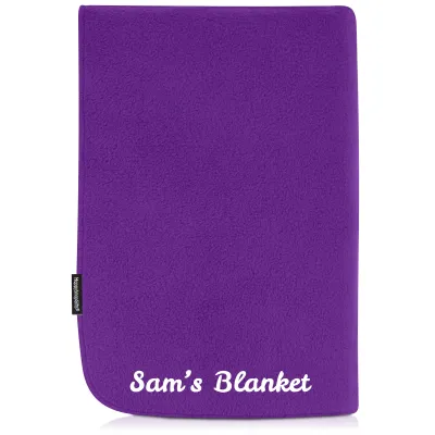 (100cm x 70cm Double Thickness) - Purple Fleece Fabric (Personalised with Text)