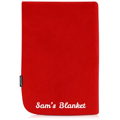 (140cm x 140cm Double Thickness) - Red Fleece Fabric (Personalised with Text)