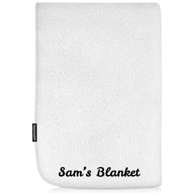 (300cm x 300cm Double Thickness) - White Fleece Fabric (Personalised with Text)