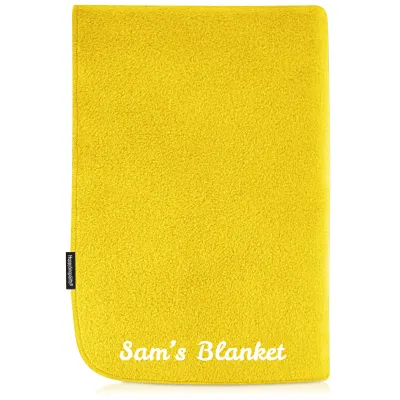 (100cm x 140cm Double Thickness) - Yellow Fleece Fabric (Personalised with Text)