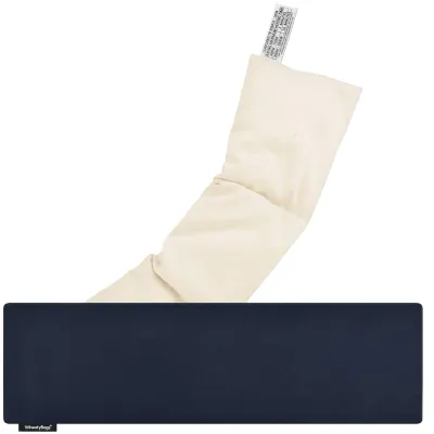 (47cm x 12cm) - Navy Blue Cotton Fabric Scented (Organic Lavender Buds) with Removable Cover (Personalised with Text)