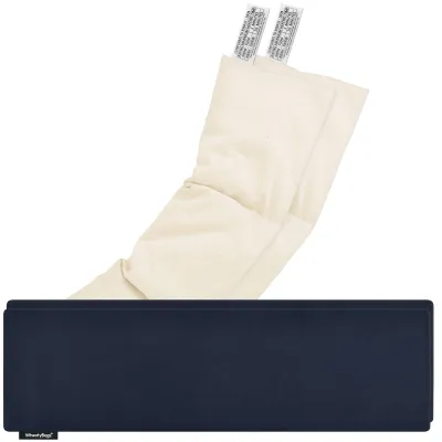 Pack of 2 (47cm x 12cm) - Navy Blue Cotton Fabric with Removable Cover (Personalised with Text)