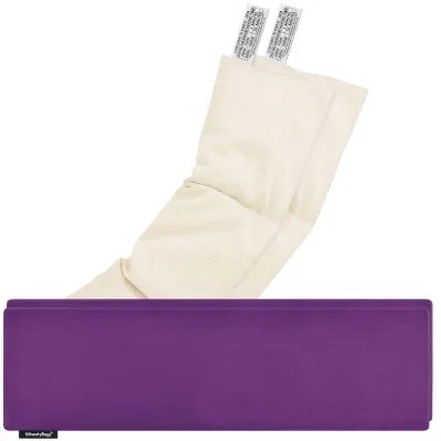 Pack of 2 (47cm x 12cm) - Purple Cotton Fabric with Removable Cover (Personalised with Text)