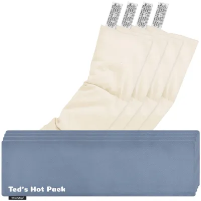 Pack of 4 (47cm x 12cm) - Gothic Blue Luxury Cotton Fabric Scented (Organic Lavender Buds) with Removable Cover