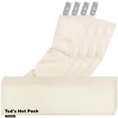 Pack of 4 (47cm x 12cm) - Natural Cotton Fabric with Removable Cover