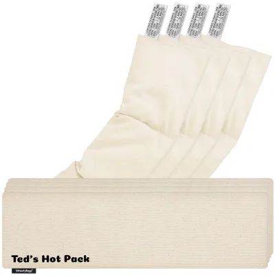 Pack of 4 (47cm x 12cm) - Natural Organic Cotton with Removable Cover