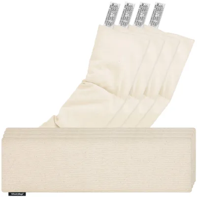 Pack of 4 (47cm x 12cm) - Natural Organic Cotton Scented (Organic Lavender Buds) with Removable Cover (Personalised with Text)