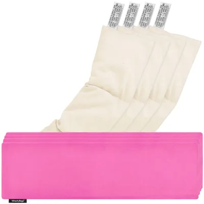 Pack of 4 (47cm x 12cm) - Hot Pink Cotton Fabric with Removable Cover (Personalised with Text)