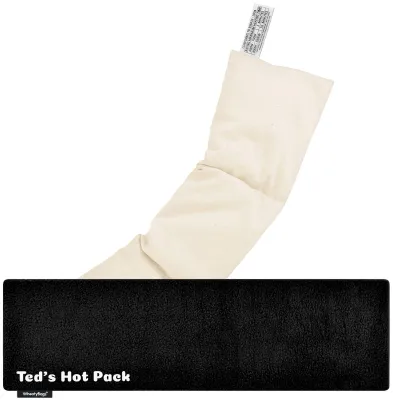 (47cm x 12cm) - Black Fleece Fabric Scented (Organic Lavender Buds) with Removable Cover