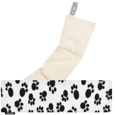 (47cm x 12cm) - Paws Fleece Fabric Scented (Organic Lavender Buds) with Removable Cover (Personalised with Text)