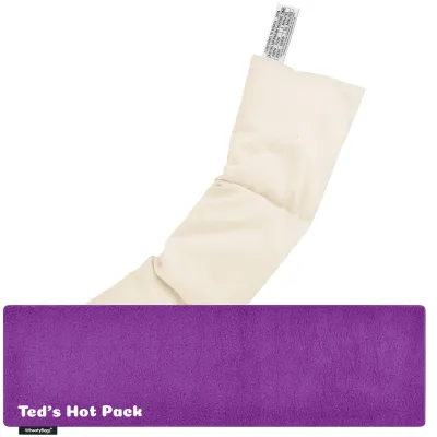 (47cm x 12cm) - Purple Fleece Fabric Scented (Organic Lavender Buds) with Removable Cover