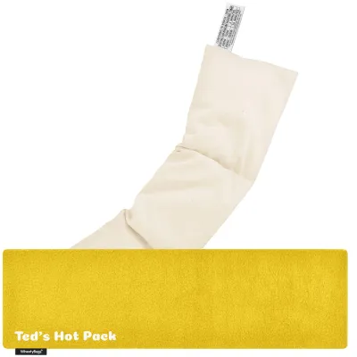 (47cm x 12cm) - Yellow Fleece Fabric Scented (Organic Lavender Buds) with Removable Cover