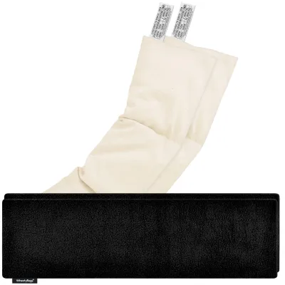 Pack of 2 (47cm x 12cm) - Black Fleece Fabric with Removable Cover (Personalised with Text)