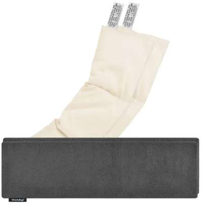 Pack of 2 (47cm x 12cm) - Grey Fleece Fabric with Removable Cover (Personalised with Text)