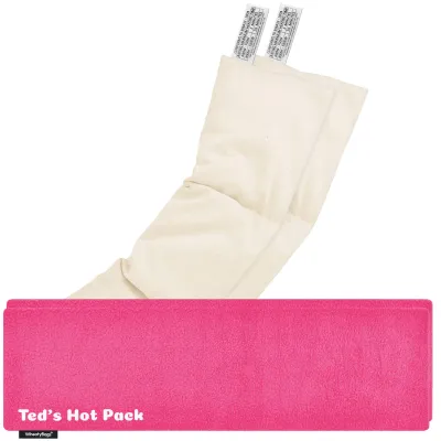 Pack of 2 (47cm x 12cm) - Hot Pink (Fuchsia) Fleece Fabric Scented (Organic Lavender Buds) with Removable Cover