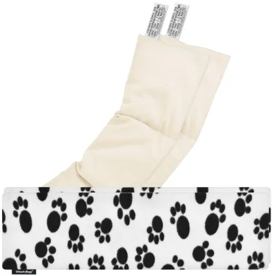 Pack of 2 (47cm x 12cm) - Paws Fleece Fabric with Removable Cover (Personalised with Text)